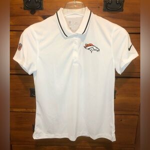 Denver Broncos Nike NFL Polo Shirt Team Issued White Women’s Size M New